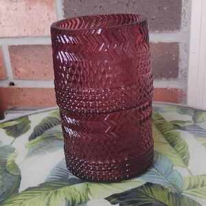 Burgundy Textured Vase